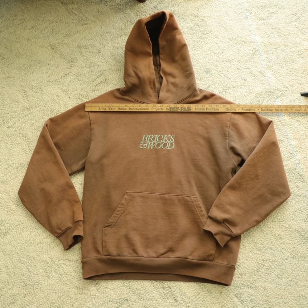 Brown Bricks & Wood Hoodie Men's M